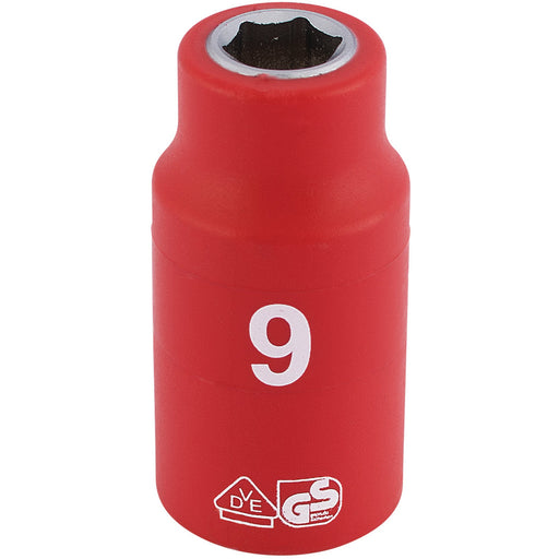 Fully-Insulated-VDE-Socket,-3/8"-Sq.-Dr.,-9mm