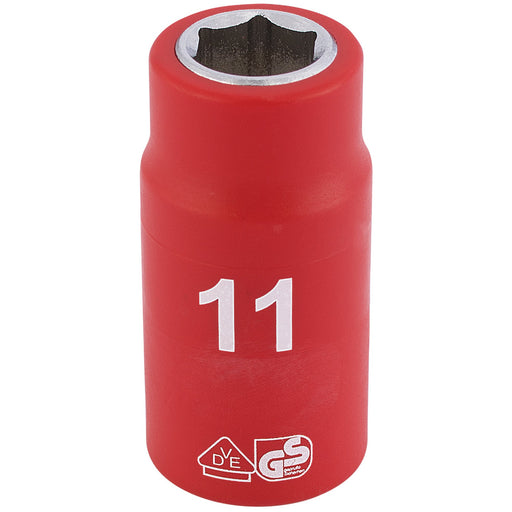 Fully-Insulated-VDE-Socket,-3/8"-Sq.-Dr.,-11mm