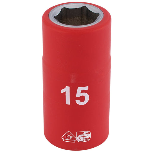 Fully-Insulated-VDE-Socket,-1/2"-Sq.-Dr.,-15mm