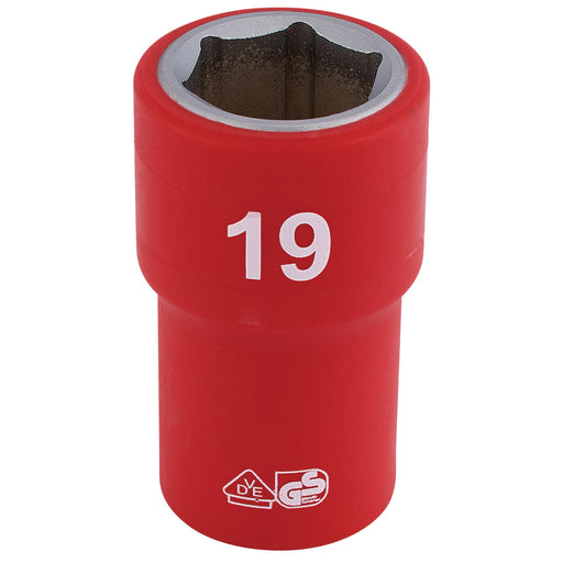 Fully-Insulated-VDE-Socket,-1/2"-Sq.-Dr.,-19mm