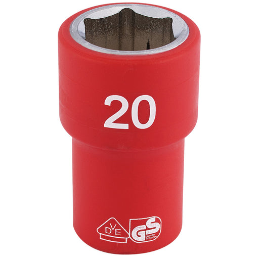 Fully-Insulated-VDE-Socket,-1/2"-Sq.-Dr.,-20mm