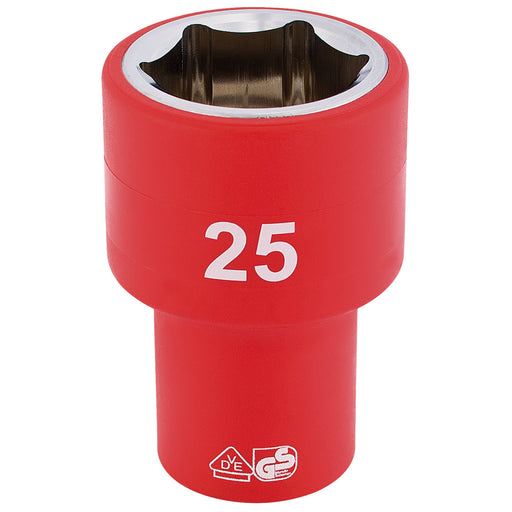 Fully-Insulated-VDE-Socket,-1/2"-Sq.-Dr.,-25mm
