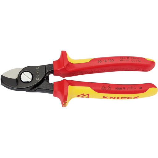 KNIPEX-95-18-165UKSBE-VDE-Fully-Insulated-Cable-Shears,-165mm