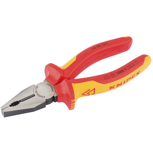 KNIPEX-03-08-160UKSBE-VDE-Fully-Insulated-Combination-Pliers,-160mm