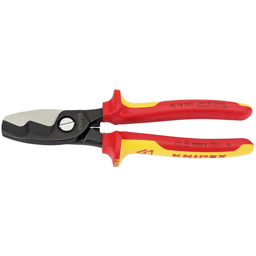 KNIPEX-95-18-200UKSBE-VDE-Fully-Insulated-Cable-Shears,-200mm