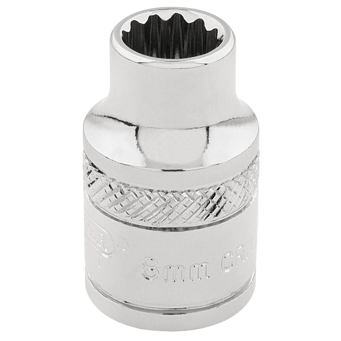 Draper-HI-TORQ®-12-Point-Socket,-3/8"-Sq.-Dr.,-8mm