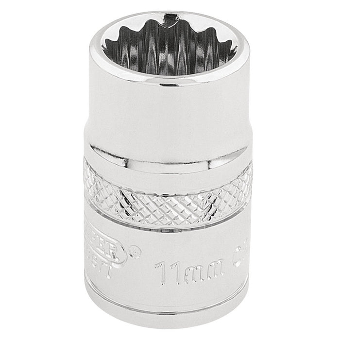Draper-HI-TORQÂ®-12-Point-Socket,-3/8"-Sq.-Dr.,-11mm