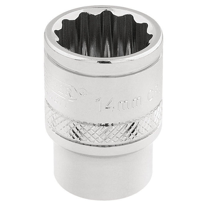 Draper-HI-TORQ®-12-Point-Socket,-3/8"-Sq.-Dr.,-14mm