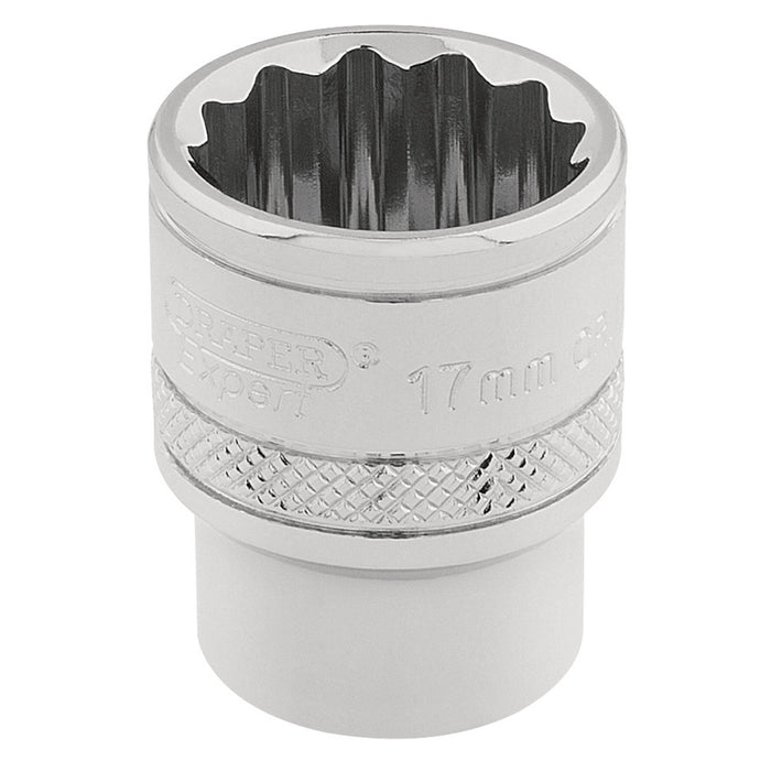 Draper-HI-TORQÂ®-12-Point-Socket,-3/8"-Sq.-Dr.,-17mm