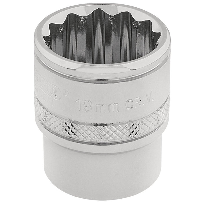 Draper-HI-TORQÂ®-12-Point-Socket,-3/8"-Sq.-Dr.,-19mm