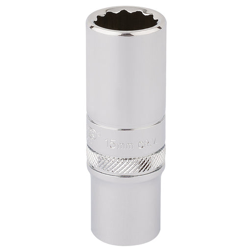 Draper-HI-TORQÂ®-12-Point-Deep-Socket,-3/8"-Sq.-Dr.,-15mm
