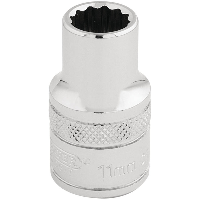 Draper-HI-TORQ®-12-Point-Socket,-1/2"-Sq.-Dr.,-11mm