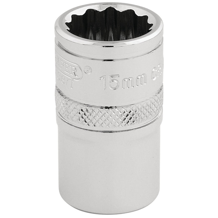 Draper-HI-TORQÂ®-12-Point-Socket,-1/2"-Sq.-Dr.,-15mm