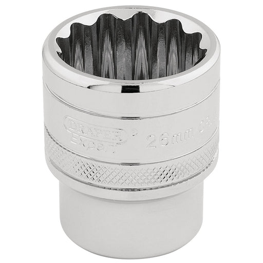 Draper-HI-TORQ®-12-Point-Socket,-1/2"-Sq.-Dr.,-26mm