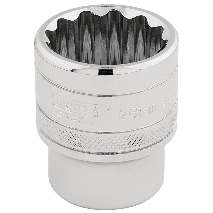 Draper-HI-TORQ®-12-Point-Socket,-1/2"-Sq.-Dr.,-26mm
