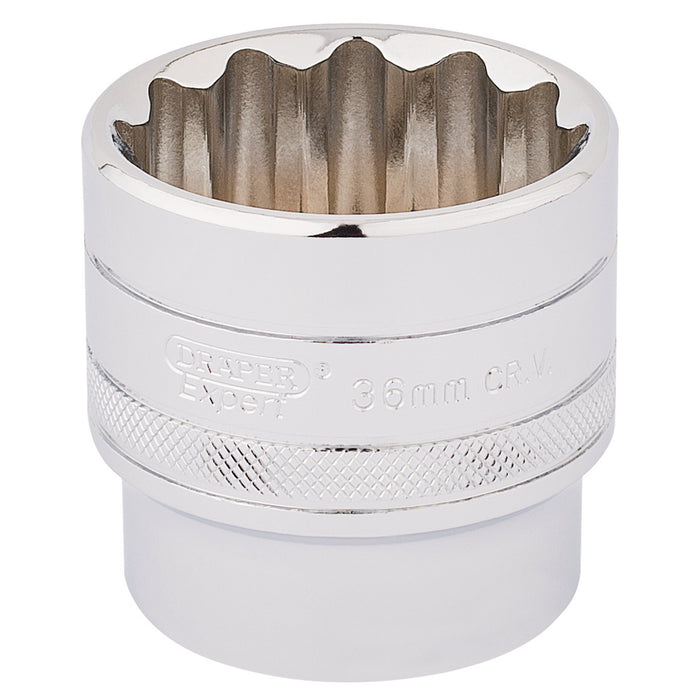 Draper-HI-TORQ®-12-Point-Socket,-1/2"-Sq.-Dr.,-36mm