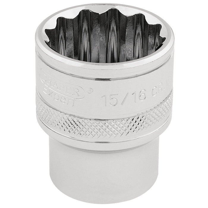 Draper-HI-TORQÂ®-12-Point-Socket,-1/2"-Sq.-Dr.,-15/16"