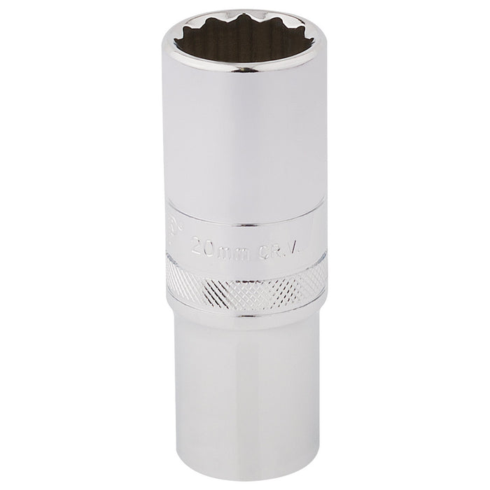 Draper-HI-TORQ®-12-Point-Deep-Socket,-1/2"-Sq.-Dr.,-20mm