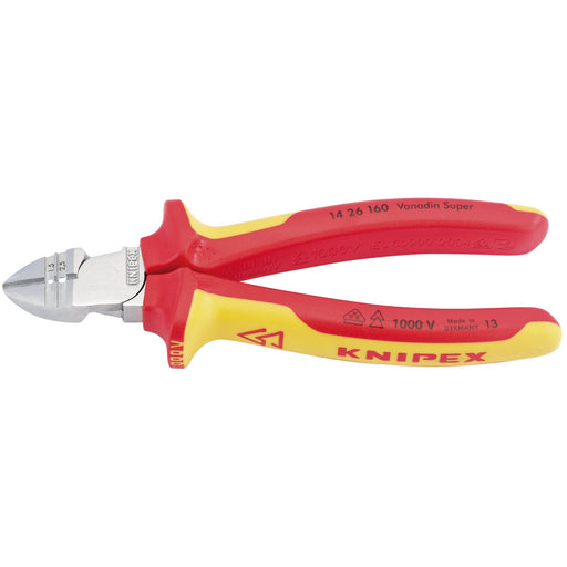 KNIPEX-14-26-160SB-VDE-Fully-Insulated-Diagonal-Wire-Strippers-and-Cutters