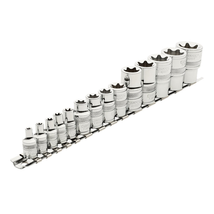 Draper-Expert-TX-STAR®-Socket-Set,-1/4",-3/8"-&-1/2"-Sq.-Dr.-(14-Piece)