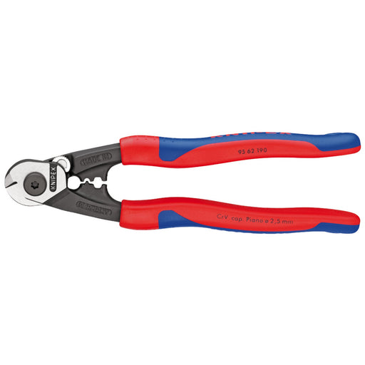 KNIPEX-95-62-190-Forged-Wire-Rope-Cutters-with-Heavy-Duty-Handles,-190mm