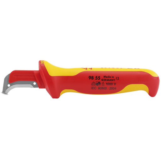 KNIPEX-98-55-Fully-Insulated-Cable-Dismantling-Knife,-155mm