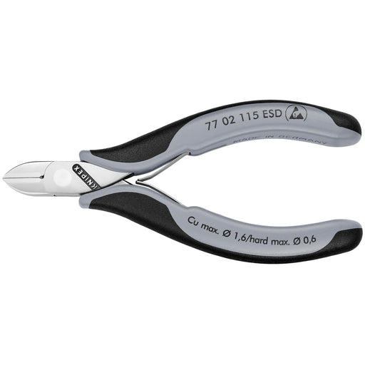 KNIPEX-77-02-115-ESD-Electronics-Diagonal-Cutters,-117mm
