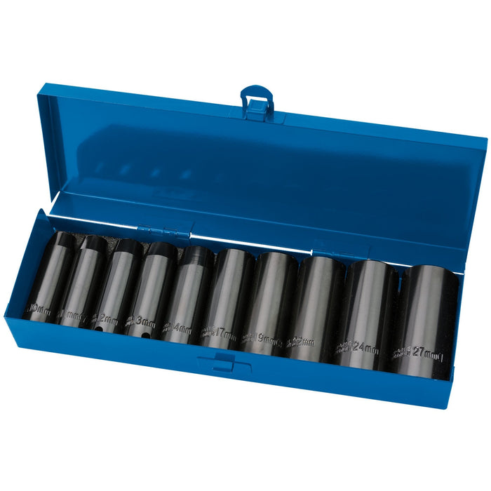 Draper-Expert-HI-TORQÂ®-Metric-Deep-Impact-Socket-Set,-1/2"-Sq.-Dr.-(10-Piece)