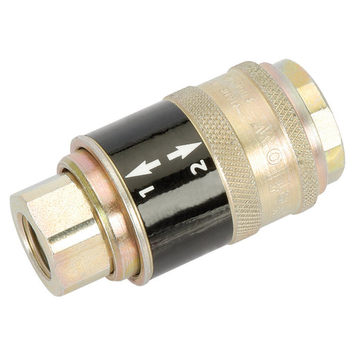 1/4"-BSP-Female-Parallel-'Safeflow'-Air-Line-Coupling