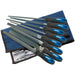 Soft-Grip-Engineers-File-and-Rasp-Set,-200mm,-Blue-(8-Piece)