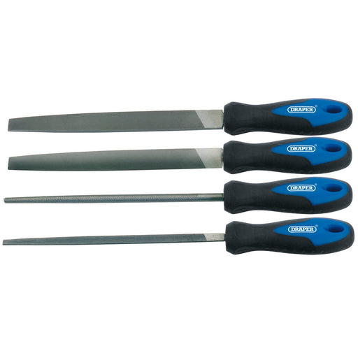 Soft-Grip-Engineers-File-Set,-200mm-(4-Piece)