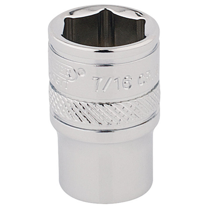Draper-HI-TORQ®-6-Point-Socket,-1/4"-Sq.-Dr.,-7/16"