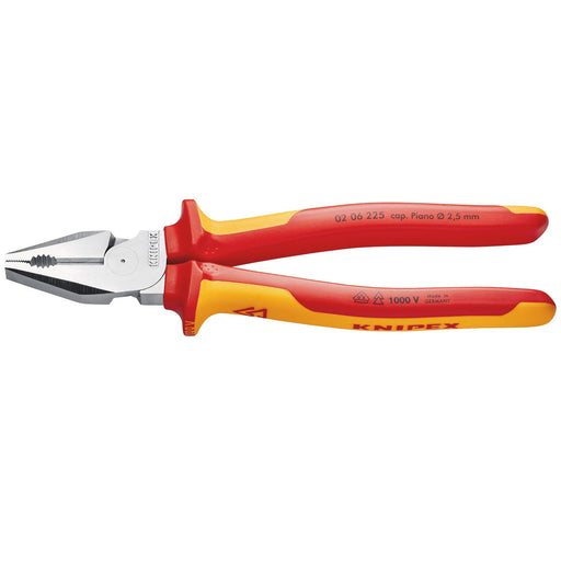 KNIPEX-02-06-225-VDE-High-Leverage-Combination-Pliers,-225mm