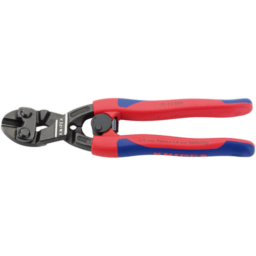KNIPEX-Cobolt®-71-22-200SB-Compact-20°-Angled-Head-Bolt-Cutters-with-Sprung-Handles,-200mm