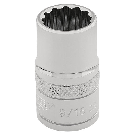 Draper-HI-TORQÂ®-12-Point-Socket,-3/8"-Sq.-Dr.,-9/16"