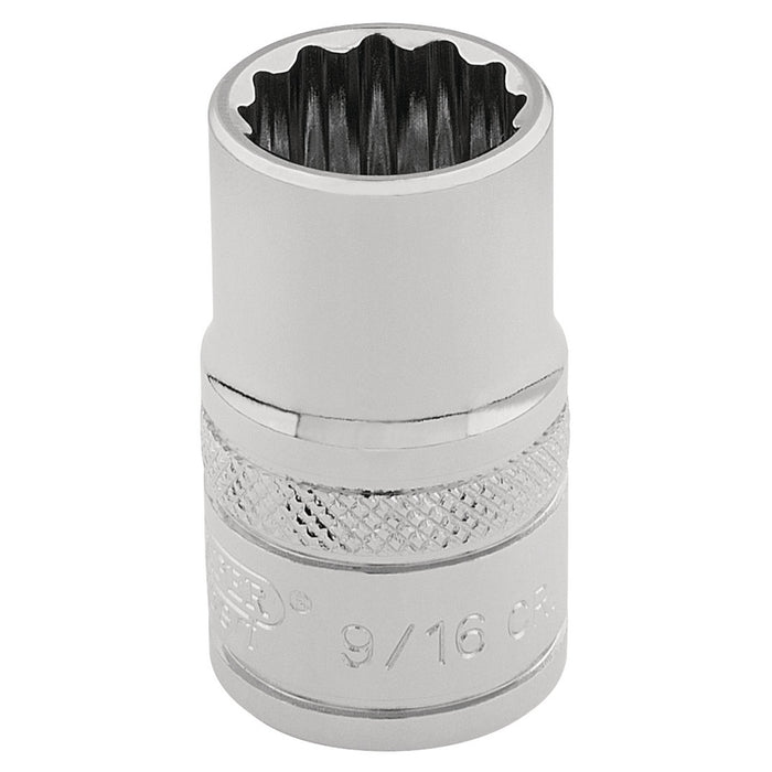 Draper-HI-TORQÂ®-12-Point-Socket,-3/8"-Sq.-Dr.,-9/16"