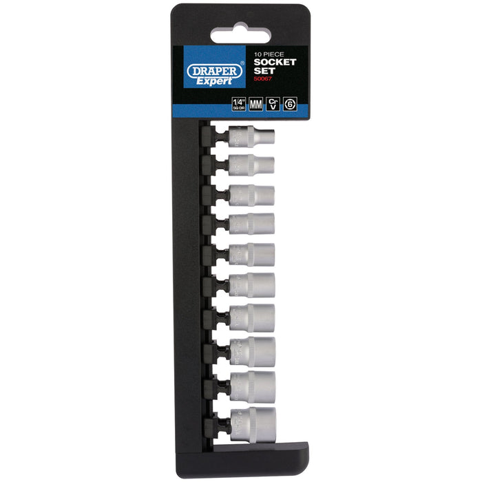Metric-Socket-Set,-1/4"-Sq.-Dr.-(10-Piece)