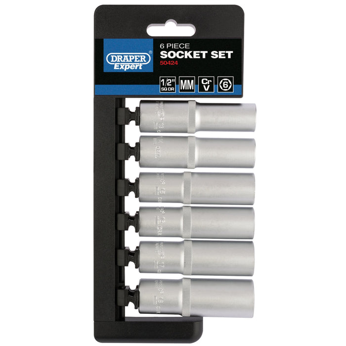 Metric-Deep-Socket-Set,-1/2"-Sq.-Dr.-(6-Piece)