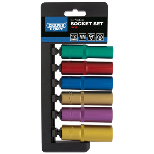 Metric-Coloured-Deep-Socket-Set,-1/2"-Sq.-Dr.-(6-Piece)