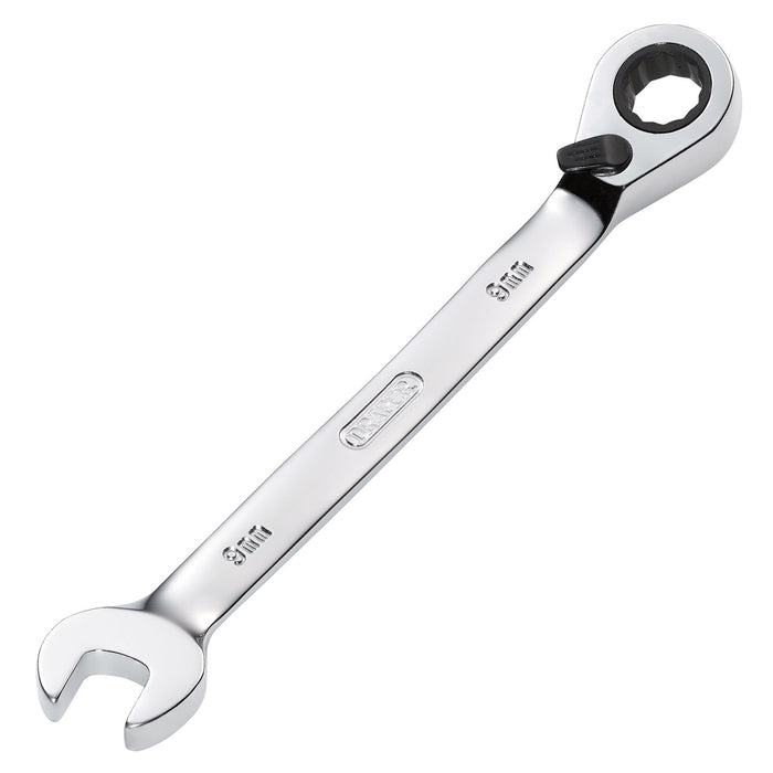 Draper-HI-TORQ®-Metric-Reversible-Ratcheting-Combination-Spanner,-9mm