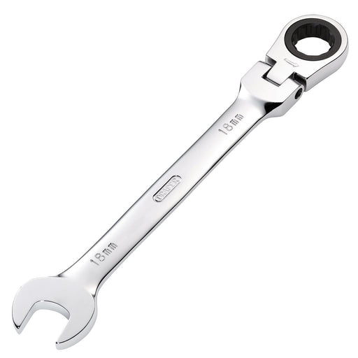 Draper-HI-TORQÂ®-Metric-Flexible-Head-Ratcheting-Combination-Spanner,-18mm