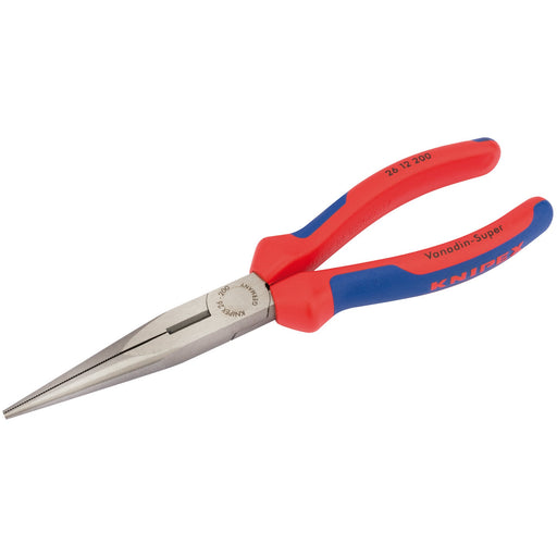 KNIPEX-26-12-200-SBE-Long-Nose-Pliers-with-Heavy-Duty-Handles,-200mm
