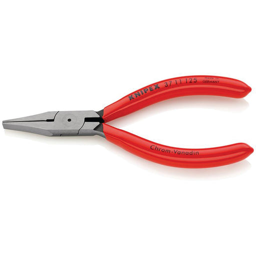 KNIPEX-37-11-125-Flat-Nose-Pliers-for-precision-mechanics-plastic-coated-black-atramentized,-125mm