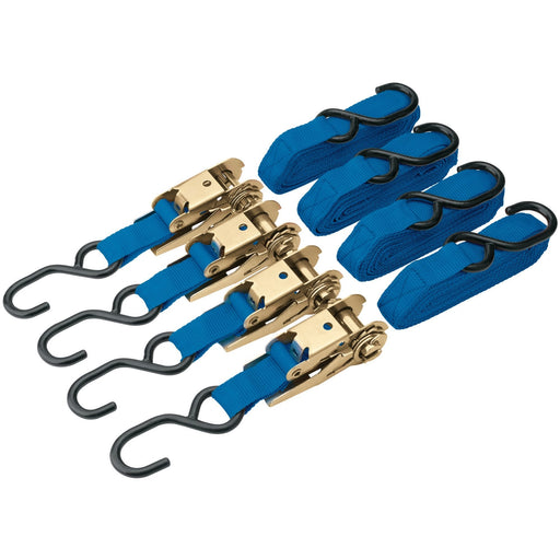 Ratcheting-Tie-Down-Straps,-4.5m-x-25mm,-350kg-(4-Piece)