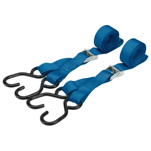 Ratcheting-Tie-Down-Straps,-2.5m-x-25mm,-125kg-(2-Piece)