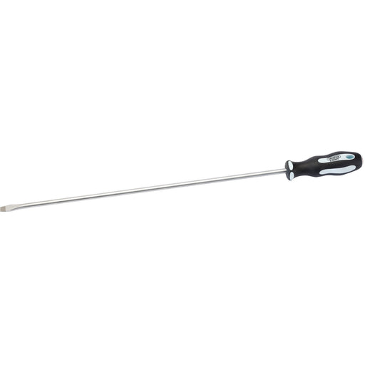 Plain-Slot-Extra-Long-Reach-Soft-Grip-Screwdriver,-8-x-450mm
