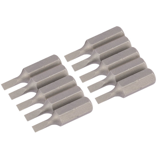 Plain-Slot-Insert-Bit,-3mm,-1/4"-Hex,-25mm-Long-(Pack-of-10)