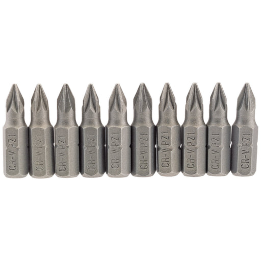 PZ-Type-Insert-Bit,-1/4"-Hex,-25mm-Long,-No.1-(Pack-of-10)