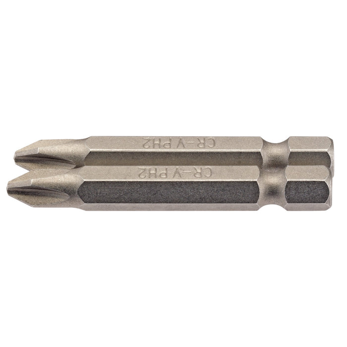Cross-Slot-Insert-Bit,-1/4"-Hex,-50mm-Long,-No.2-(Pack-of-2)