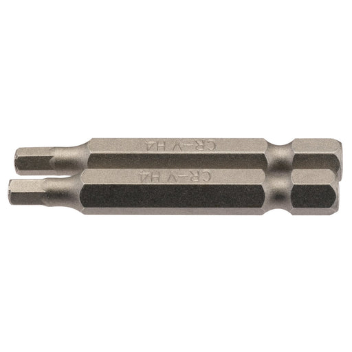 Hexagonal-Insert-Bit,-4mm,-1/4"-Hex,-50mm-Long-(Pack-of-2)